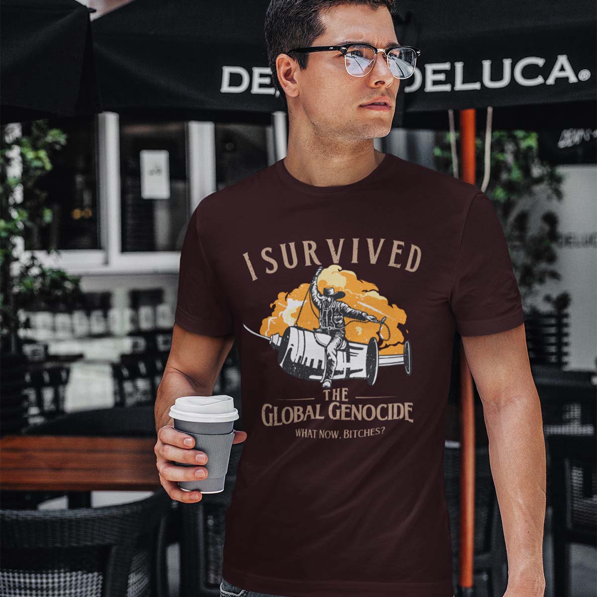 Global Survivor Tshirt in action