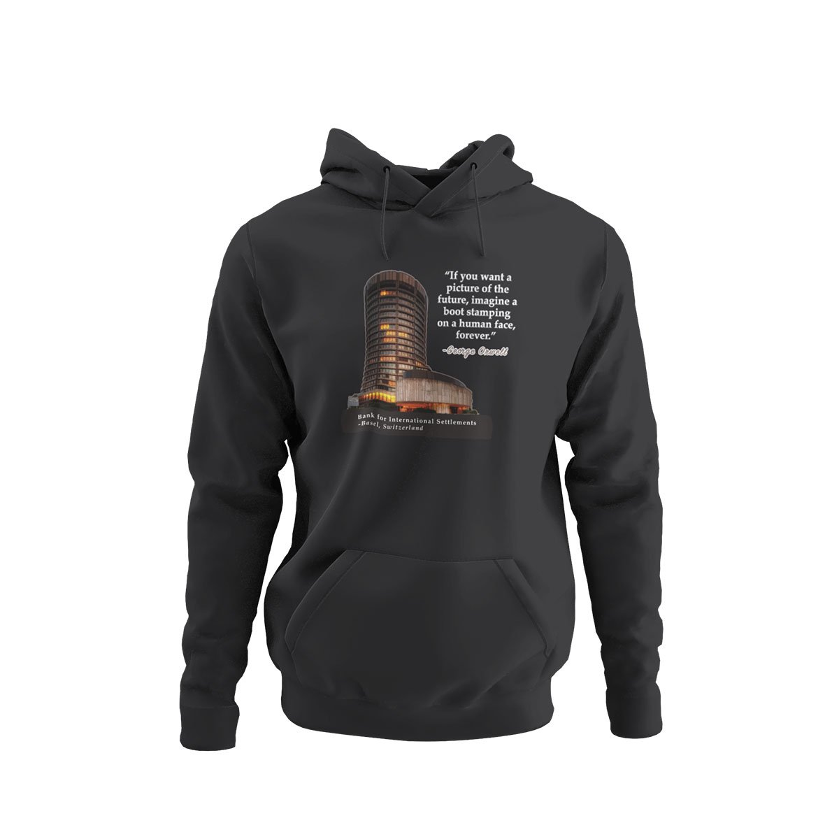 Orwellian Boot Hoodie (Black)