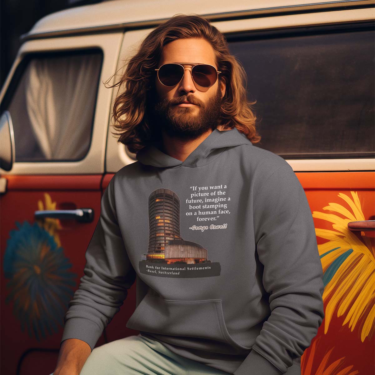 Orwellian Boot Hoodie in action
