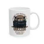 Right hand view of the Thanks For Making It! 11oz Mug, by OrwellianWear