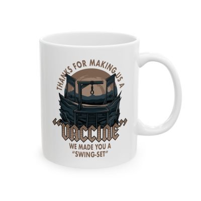 Right hand view of the Thanks For Making It! 11oz Mug, by OrwellianWear