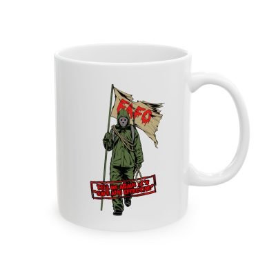 Right hand view of the Safe and Effective, 11oz mug by OrwellianWear