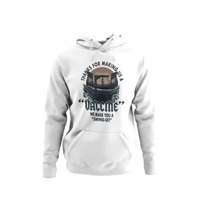 Thanks for making it for us, white hoodie by OrwellianWear