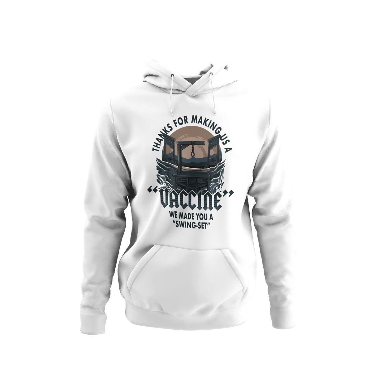 Thanks for making it for us, white hoodie by OrwellianWear