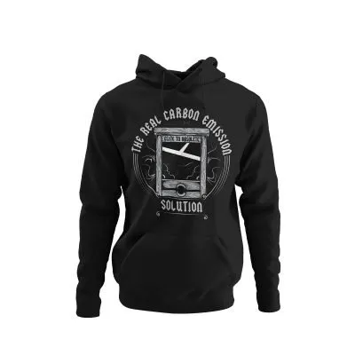 The Real Carbon Solution, black hoodie by OrwellianWear