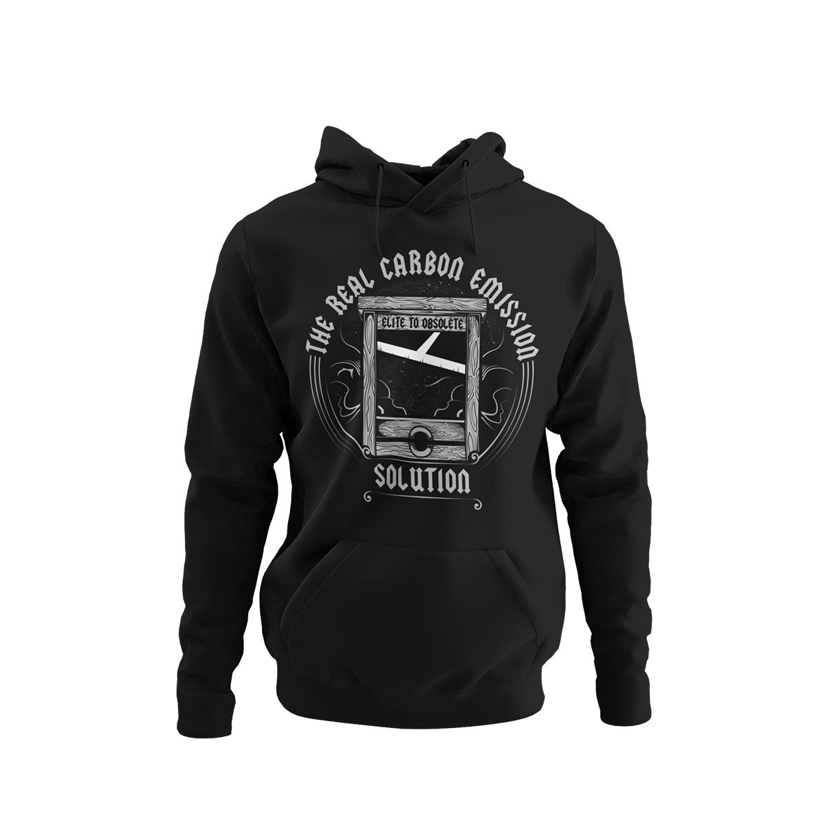 The Real Carbon Solution, black hoodie by OrwellianWear