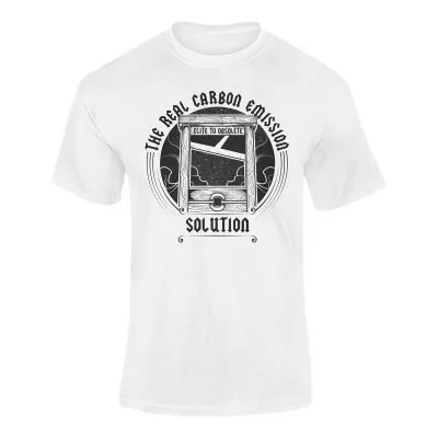 The real carbon solution white t-shirt by OrwellianWear.
