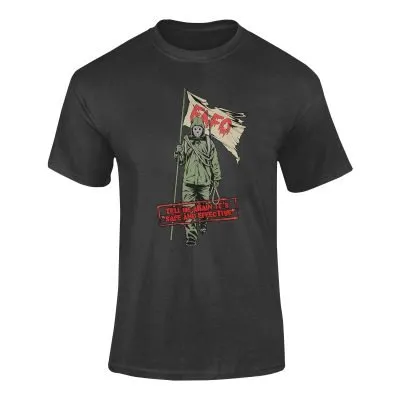 The Safe and Effective, black t-shirt by OrwellianWear.